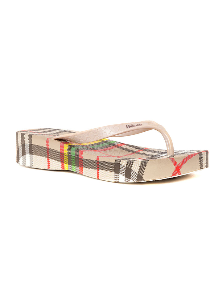 Khadim Waves Platform Heel Washable Slippers for Women