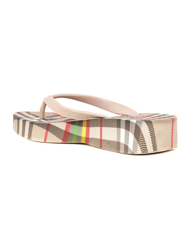 Khadim Waves Platform Heel Washable Slippers for Women