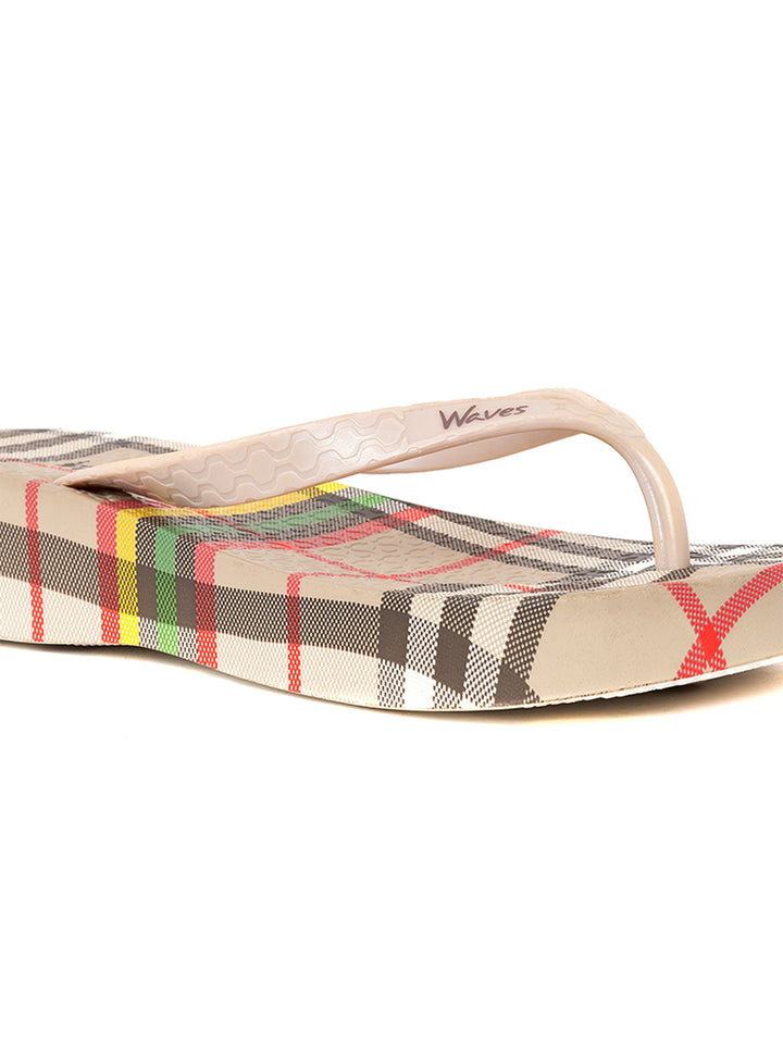 Khadim Waves Platform Heel Washable Slippers for Women
