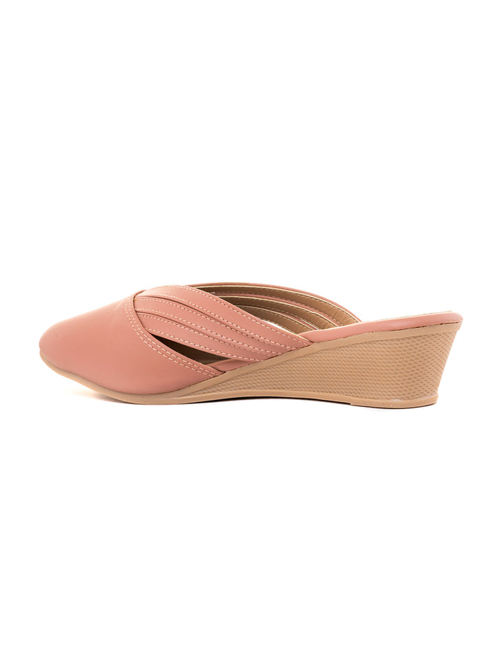 Khadim Cleo Wedge Heel Mule Slip On Sandal for Women