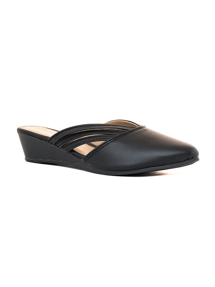 Khadim Cleo Wedge Heel Mule Slip On Sandal for Women