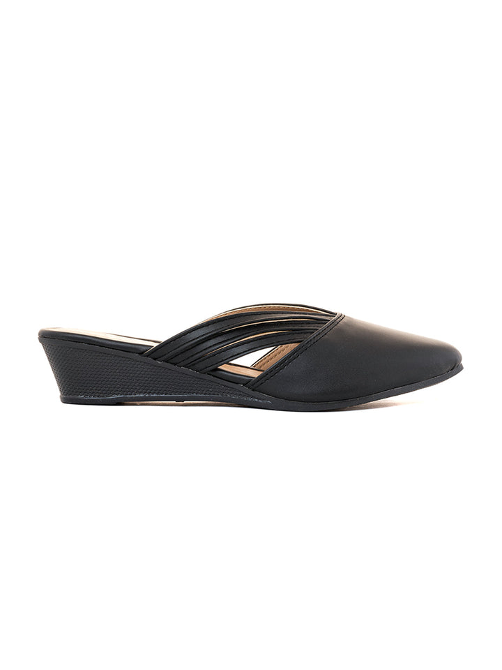 Khadim Cleo Wedge Heel Mule Slip On Sandal for Women