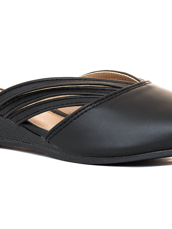 Khadim Cleo Wedge Heel Mule Slip On Sandal for Women