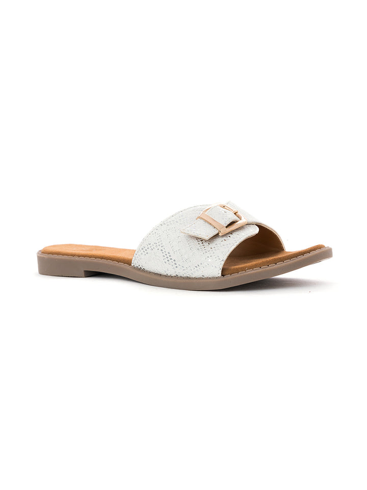 Khadim Cleo Flat Mule Slide Sandal for Women