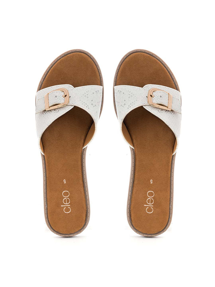 Khadim Cleo Flat Mule Slide Sandal for Women