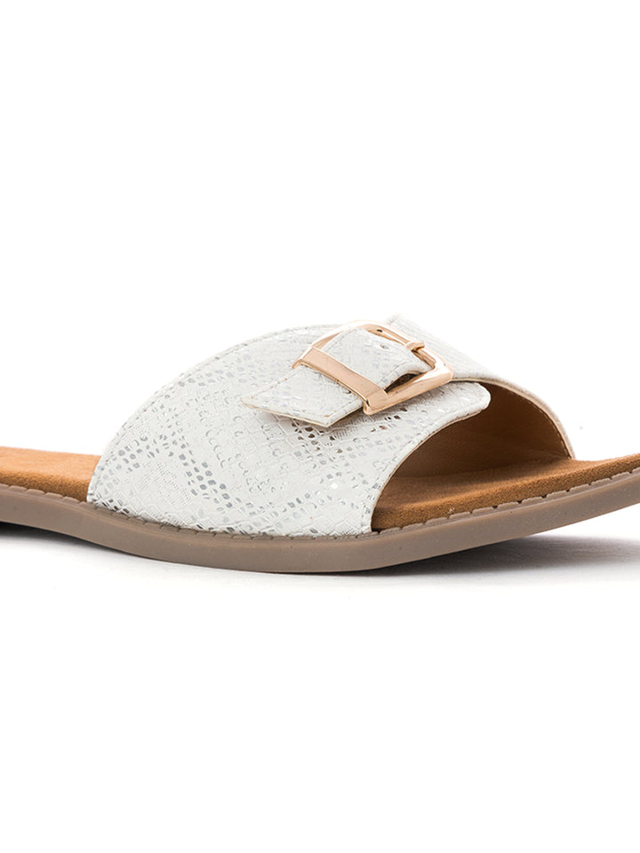 Khadim Cleo Flat Mule Slide Sandal for Women
