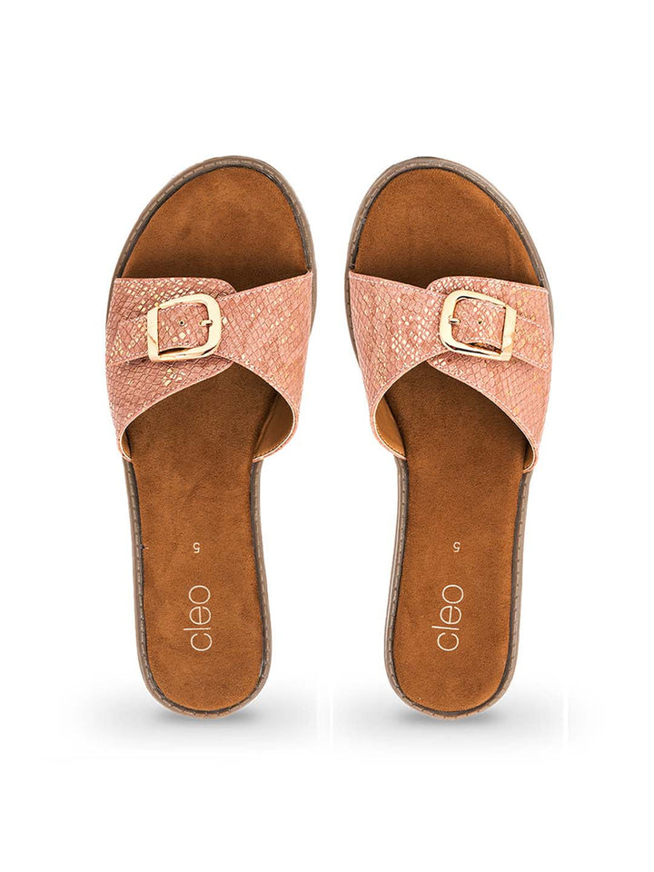 Khadim Cleo Flat Mule Slide Sandal for Women