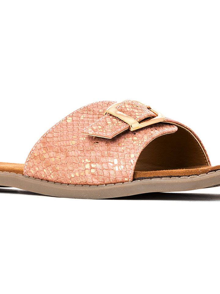 Khadim Cleo Flat Mule Slide Sandal for Women