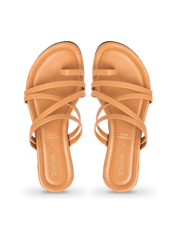 Khadim Flat Slip On Strappy Sandal for Women