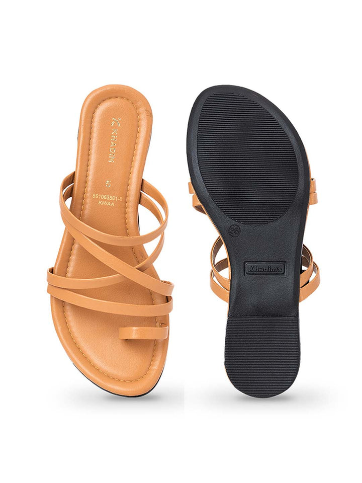 Khadim Flat Slip On Strappy Sandal for Women