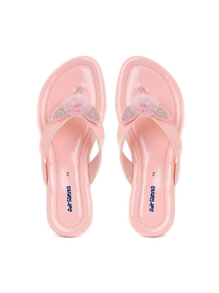 Khadim Adrianna Wedge Heel Slip On Sandal for Girls - 4.5-12 yrs