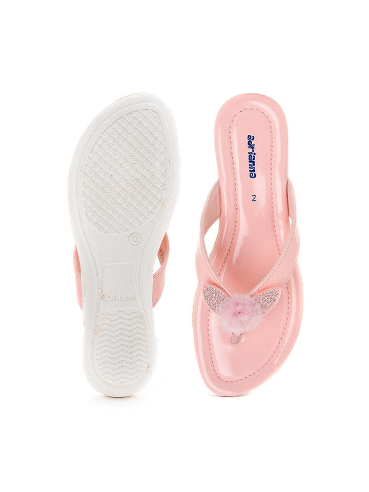 Khadim Adrianna Wedge Heel Slip On Sandal for Girls - 4.5-12 yrs