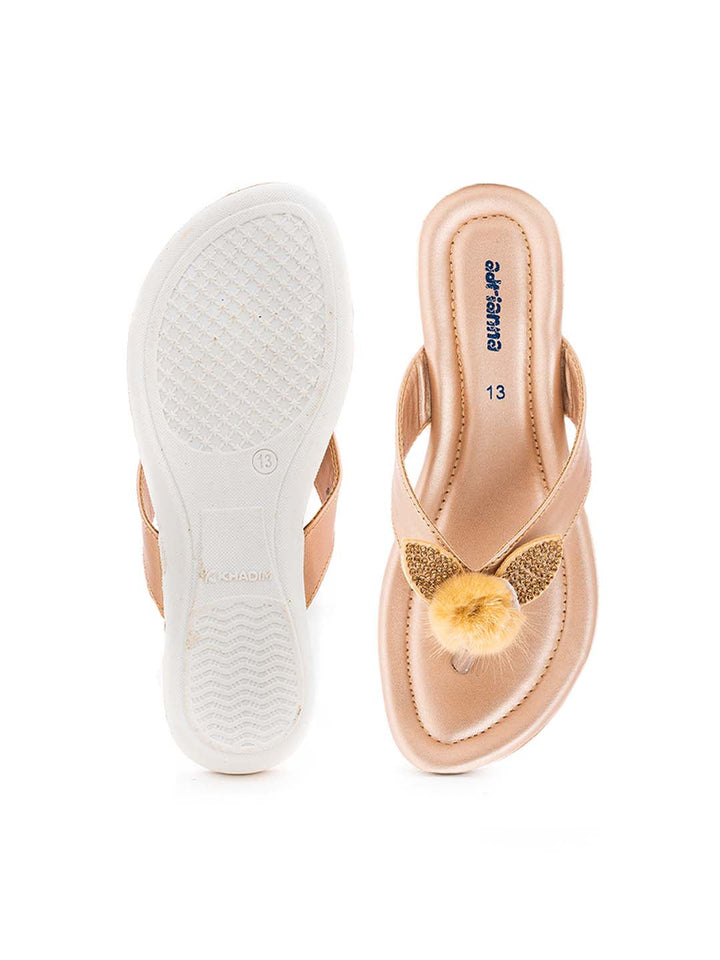 Khadim Adrianna Wedge Heel Slip On Sandal for Girls - 4.5-12 yrs