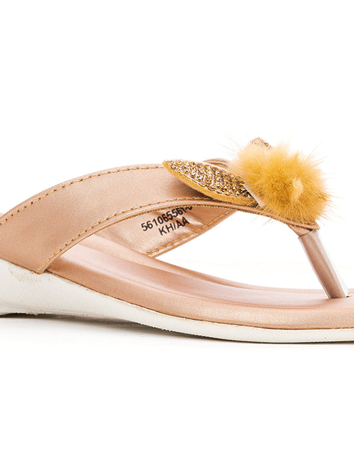 Khadim Adrianna Wedge Heel Slip On Sandal for Girls - 4.5-12 yrs