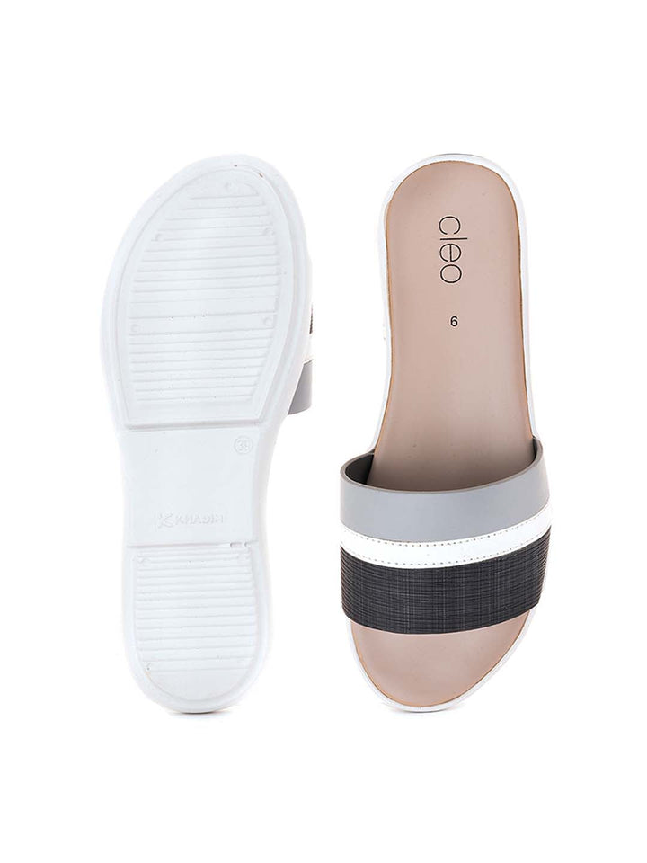 Khadim Cleo Flat Mule Slide Sandal for Women