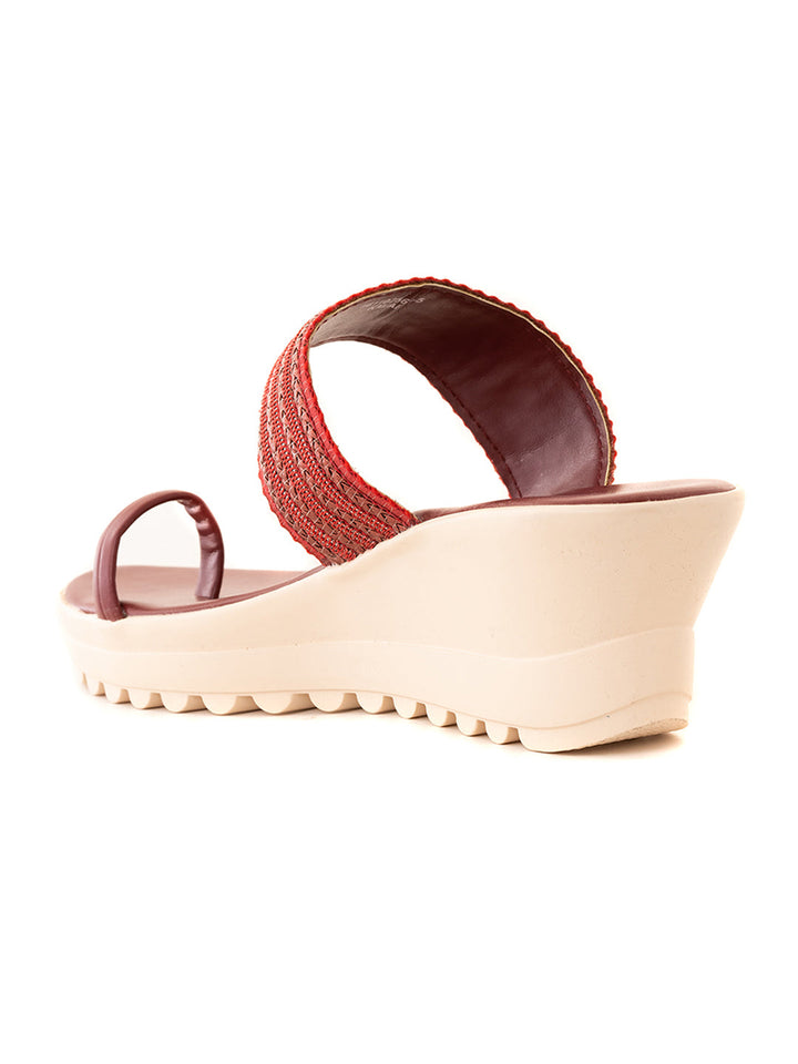 Khadim Cleo Wedge Heel Slip On Sandal for Women