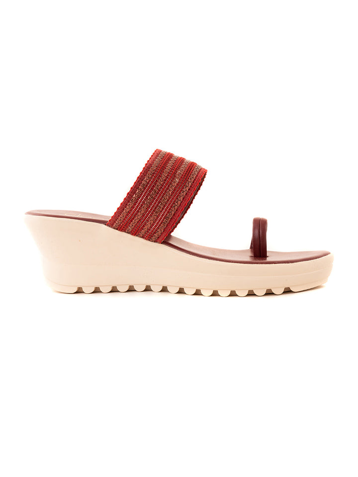 Khadim Cleo Wedge Heel Slip On Sandal for Women