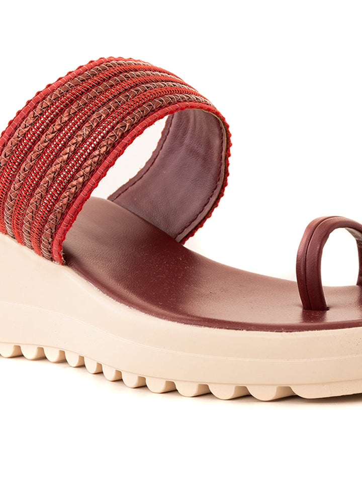Khadim Cleo Wedge Heel Slip On Sandal for Women