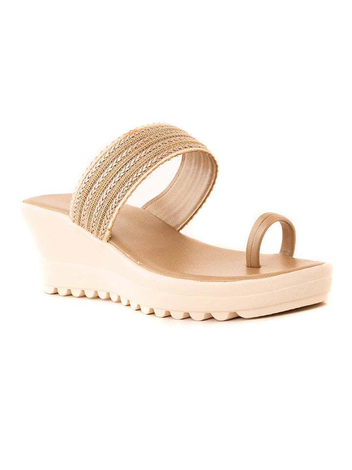 Khadim Cleo Wedge Heel Slip On Sandal for Women