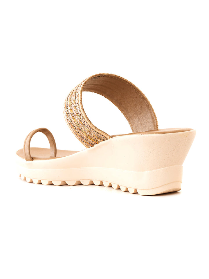 Khadim Cleo Wedge Heel Slip On Sandal for Women