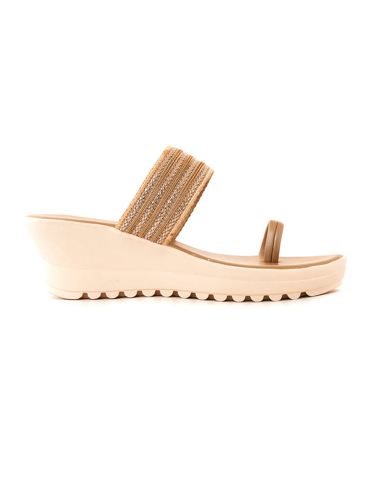 Khadim Cleo Wedge Heel Slip On Sandal for Women