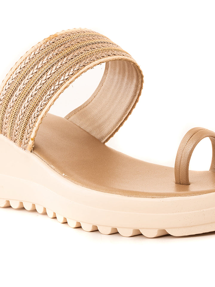 Khadim Cleo Wedge Heel Slip On Sandal for Women