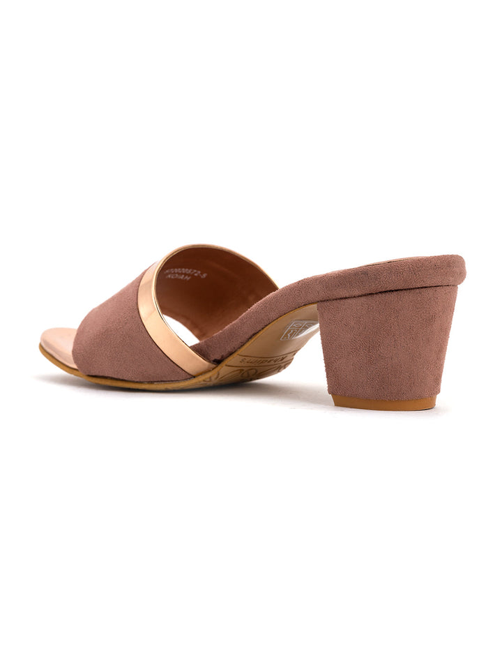 Khadim Block Heel Mule Slip On Sandal for Women