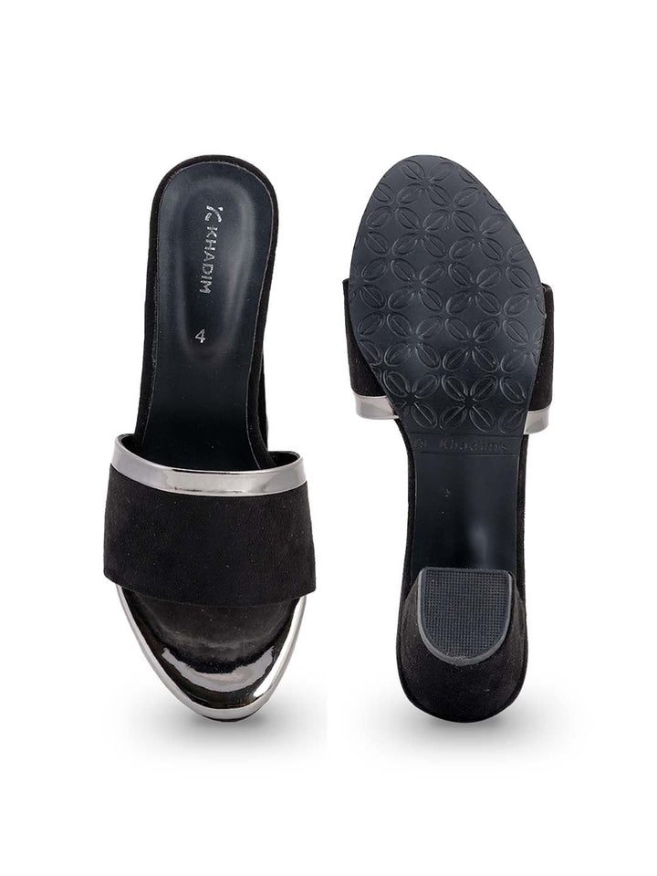 Khadim Block Heel Mule Slip On Sandal for Women