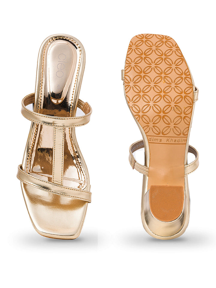 Khadim Cleo Block Heel Slip On Sandal for Women