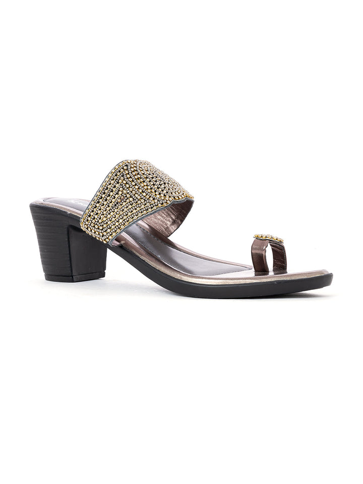 Khadim Block Heel Slip On Sandal for Women