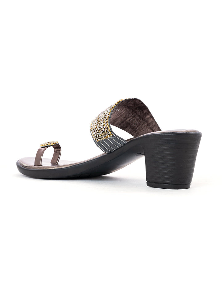 Khadim Block Heel Slip On Sandal for Women