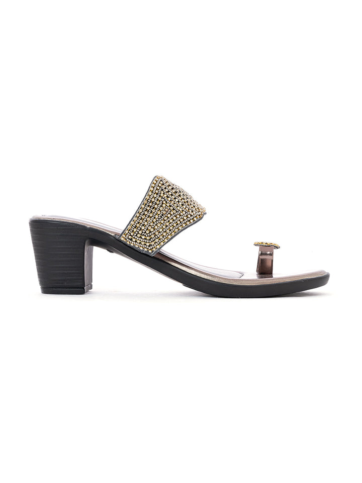 Khadim Block Heel Slip On Sandal for Women