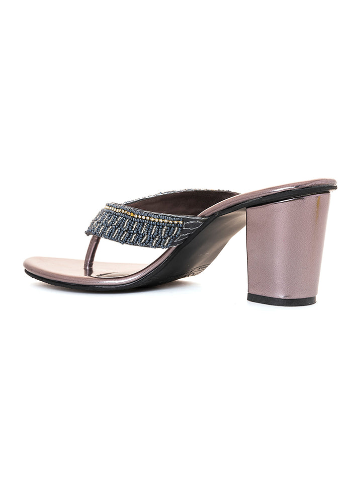 Khadim High Heel Block Slip On Sandal for Women