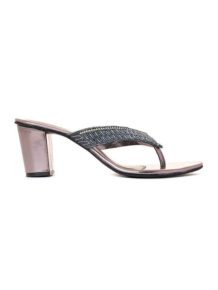 Khadim High Heel Block Slip On Sandal for Women