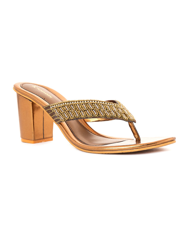 Khadim High Heel Block Slip On Sandal for Women