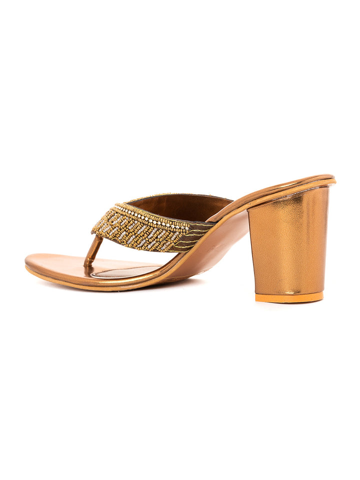 Khadim High Heel Block Slip On Sandal for Women