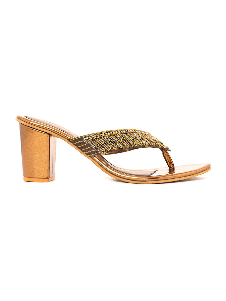 Khadim High Heel Block Slip On Sandal for Women