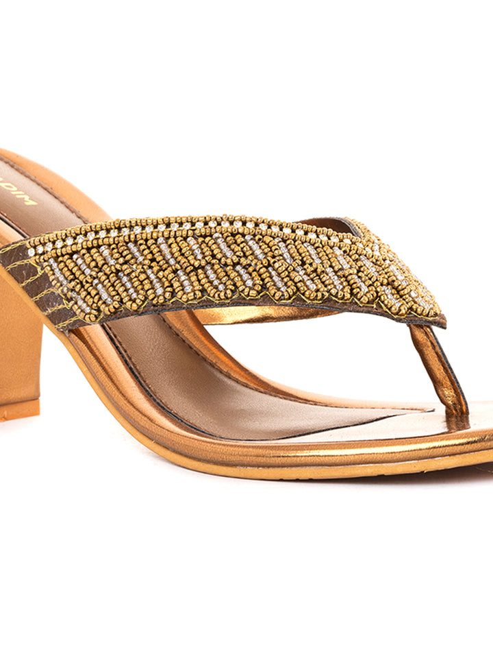 Khadim High Heel Block Slip On Sandal for Women
