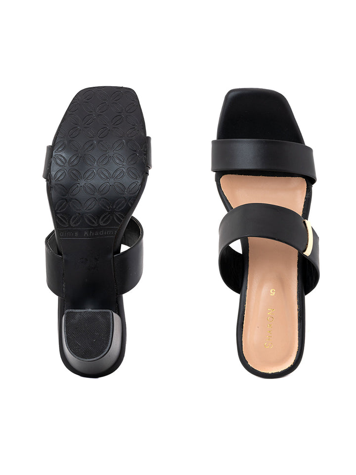 Khadim Sharon Block Heel Mule Slip On Sandal for Women