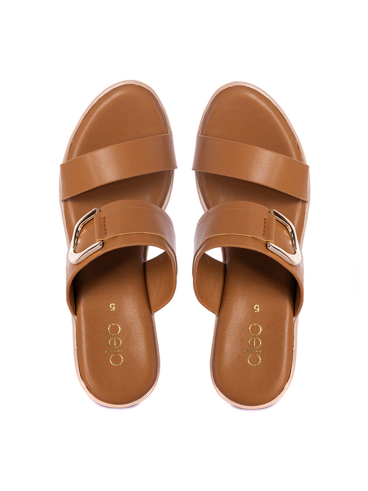KHADIM Cleo High Heel Block Mule Slip On Sandal for Women