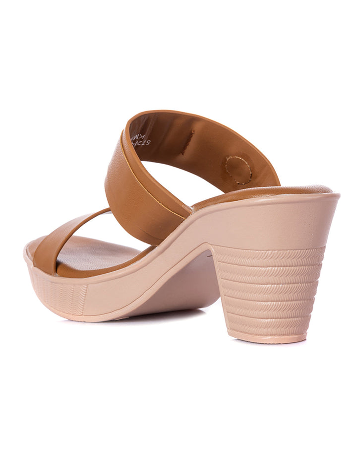 KHADIM Cleo High Heel Block Mule Slip On Sandal for Women