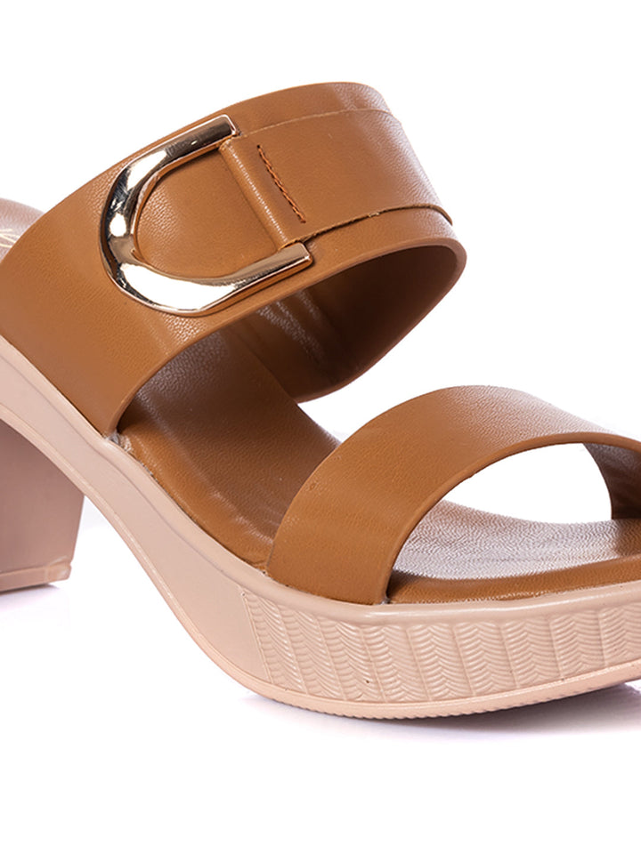 KHADIM Cleo High Heel Block Mule Slip On Sandal for Women