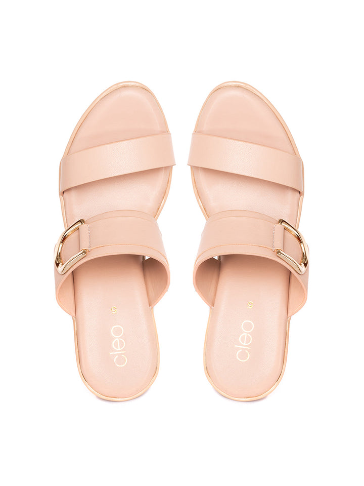 KHADIM Cleo High Heel Block Mule Slip On Sandal for Women