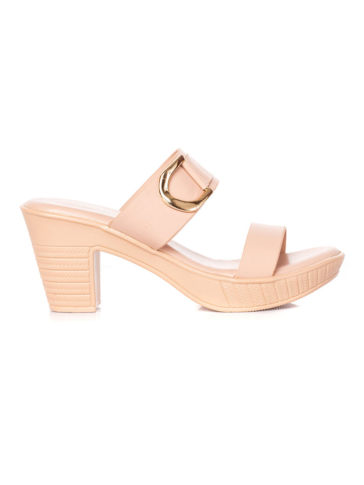KHADIM Cleo High Heel Block Mule Slip On Sandal for Women