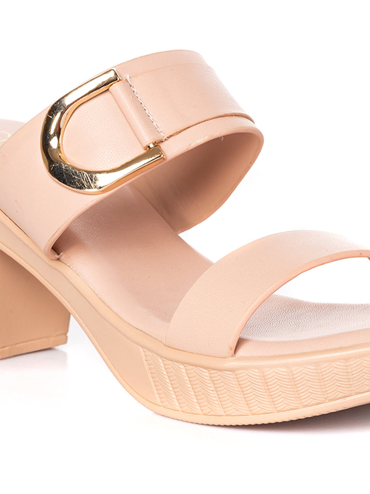 KHADIM Cleo High Heel Block Mule Slip On Sandal for Women