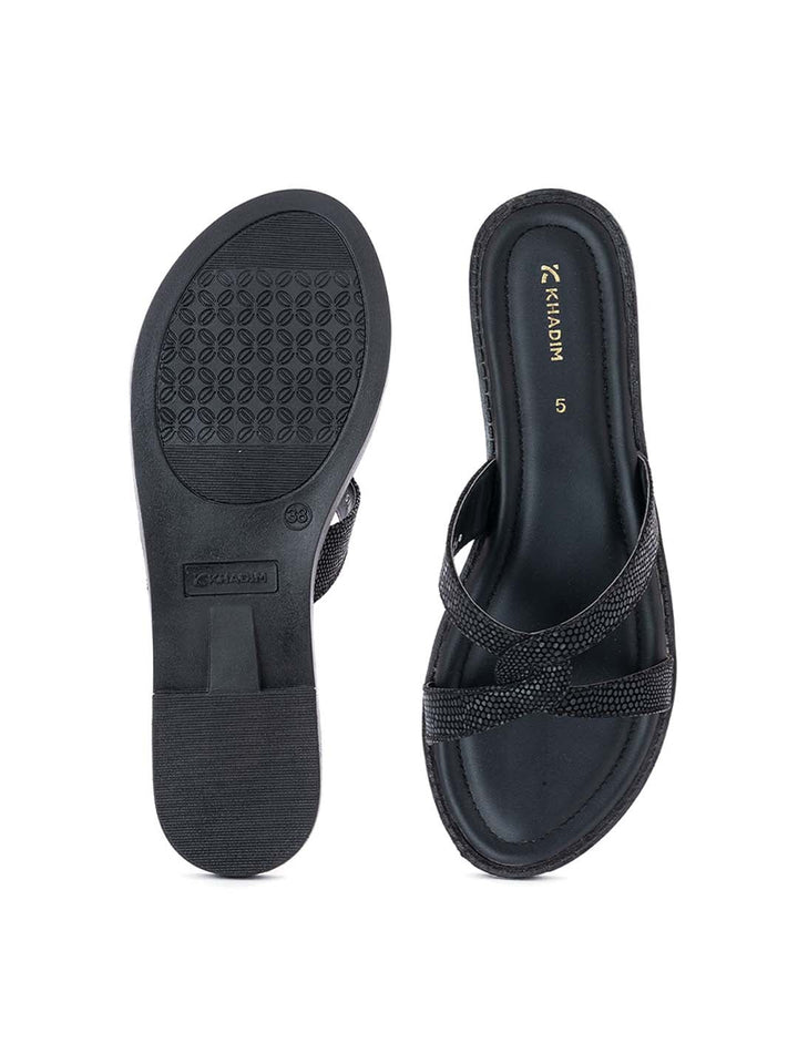 Khadim Flat Mule Slide Sandal for Women