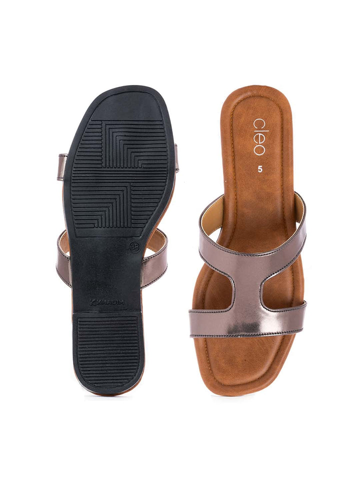 Khadim Cleo Flat Mule Slide Sandal for Women