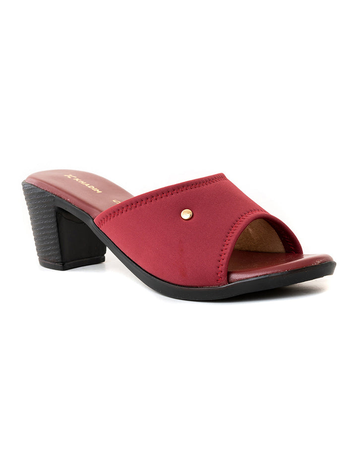 Khadim Block Heel Mule Slip On Sandal for Women