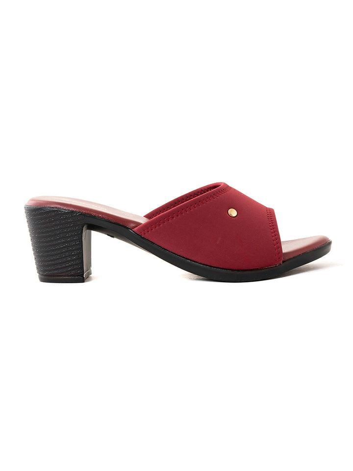 Khadim Block Heel Mule Slip On Sandal for Women