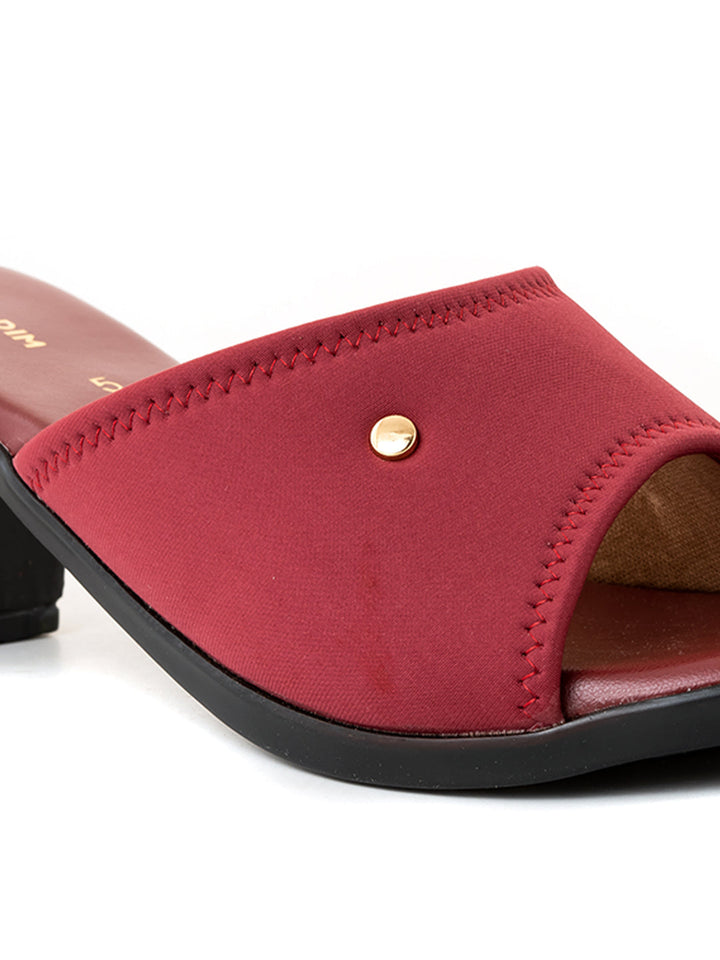Khadim Block Heel Mule Slip On Sandal for Women